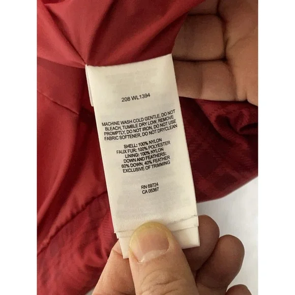 Columbia Vest Women L Red Plaid Down Puffer Faux Fur Full Zip Insulated Quilted - Picture 8 of 10